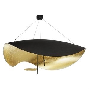 Подвесной светильник Lederam Manta S2 black-gold XL  в стиле Catellani & Smith - фото 33632