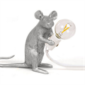 Настольная Лампа Мышь Mouse Lamp #2  H12 см Серебро в стиле Seletti - фото 26923