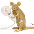 Настольная Лампа Мышь Mouse Lamp #2 H21 см Золотая в стиле Seletti - фото 26941