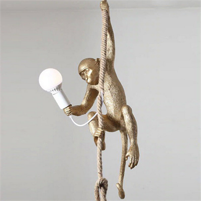 Светильник Monkey Обезьяна с Лампой Gold левая в стиле Seletti - фото 33038