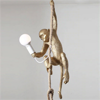 Светильник Monkey Обезьяна с Лампой Gold левая