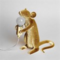 Настольная Лампа Мышь Mouse Lamp #1 H25 см Золотая в стиле Seletti - фото 33273