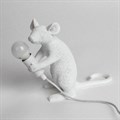 Настольная Лампа Мышь Mouse Lamp #2 H21 см Белая в стиле Seletti - фото 33309