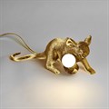Настольная Лампа Мышь Mouse Lamp #3  Н16 см Золотая в стиле Seletti - фото 33353
